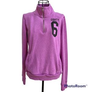 Victoria’s Secret PINK 1/4 Zip Pullover Sweatshirt with Logo Size Small Runs Big